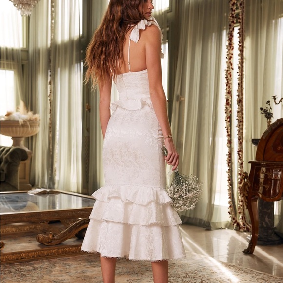 V. Chapman The Violet Dress in Coconut Macaron Size 8 - Picture 2 of 4